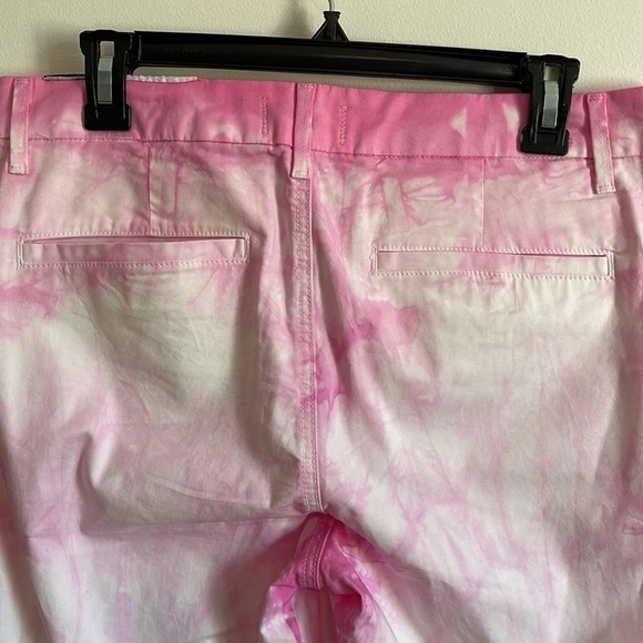 Sundry Tie Dye Roll Up Trouser Pants Pink White Cuffed 29 Chino Hippie Casual - Picture 7 of 14